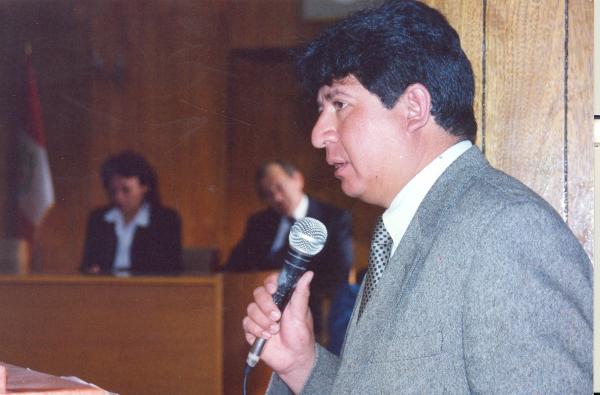 Bienvenida de los comisionados en Huanta