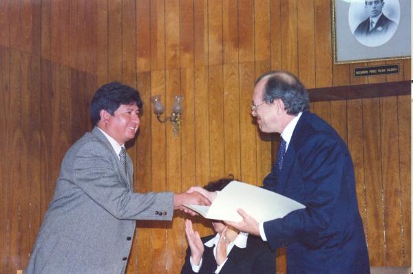 Bienvenida de los comisionados en Huanta