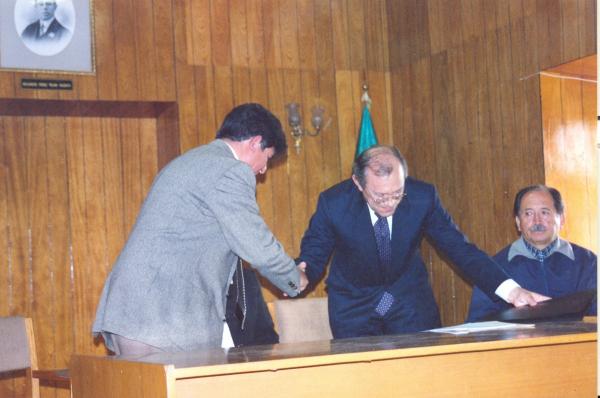 Bienvenida de los comisionados en Huanta