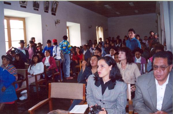 Bienvenida de los comisionados en Huanta