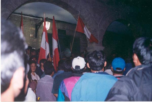 Paro en Huamanga de la Federación de Productores Agropecuarios del Valle de los ríos Apurímac y Ene (fepavrae)