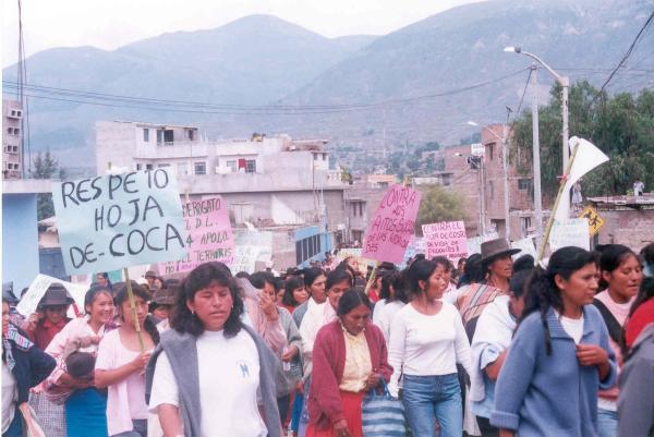 Paro en Huamanga de la Federación de Productores Agropecuarios del Valle de los ríos Apurímac y Ene (fepavrae)