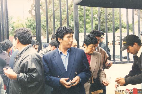 Movilización de la Asociación Nacional de Periodistas a la Comisión de la Verdad y Reconciliación en San Isidro