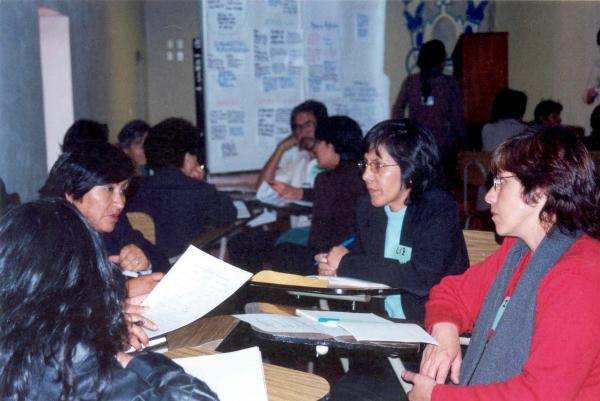 Taller de salud mental en la sede sur andino en Huamanga