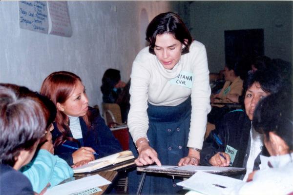 Taller de salud mental en la sede sur andino en Huamanga