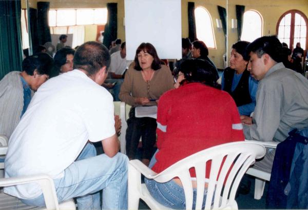 Taller de salud mental en la sede sur andino en Huamanga