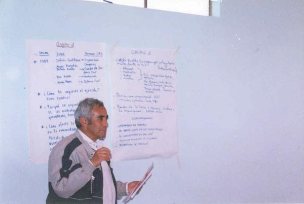 Taller con los comités de autodefensa en Huanta