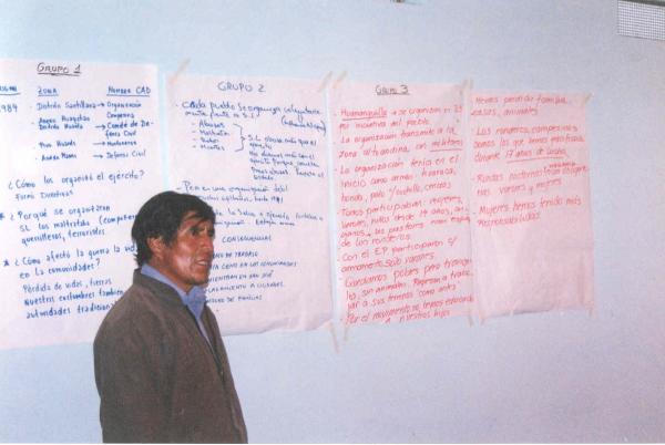 Taller con los comités de autodefensa en Huanta