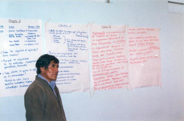 Taller con los comités de autodefensa en Huanta