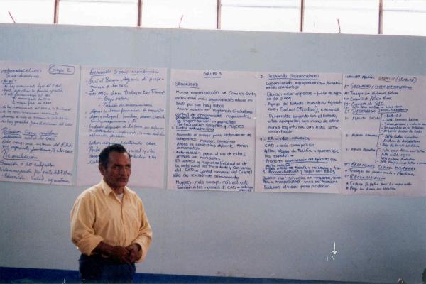 Taller con los comités de autodefensa en Huanta