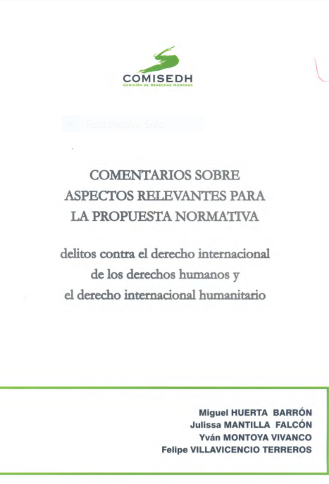 Comentarios sobre aspectos relevantes para la propuesta normativa