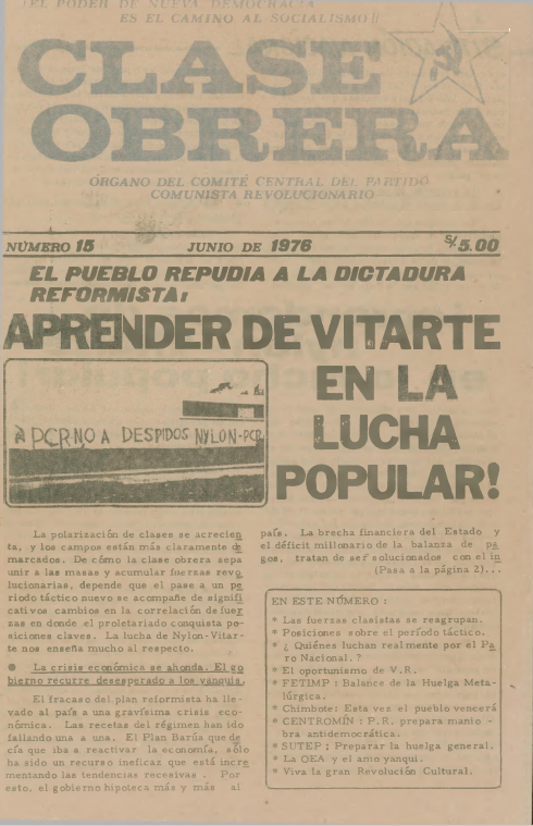 Aprender de Vitarte en la lucha popular