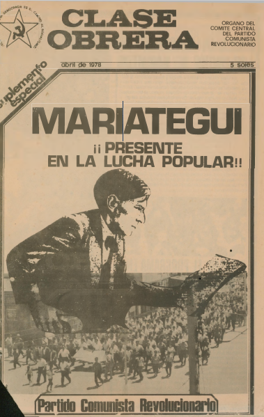 Mariategui ¡presente en la lucha popular!