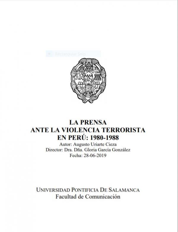 La prensa ante la violencia terrorista en Perú: 1980 - 1988