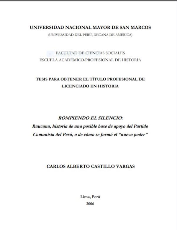 Rompiendo el Silencio: Raucana, historia de una posible base de apoyo del Partido Comunista del Perú, o de como se formo el "nuevo poder"