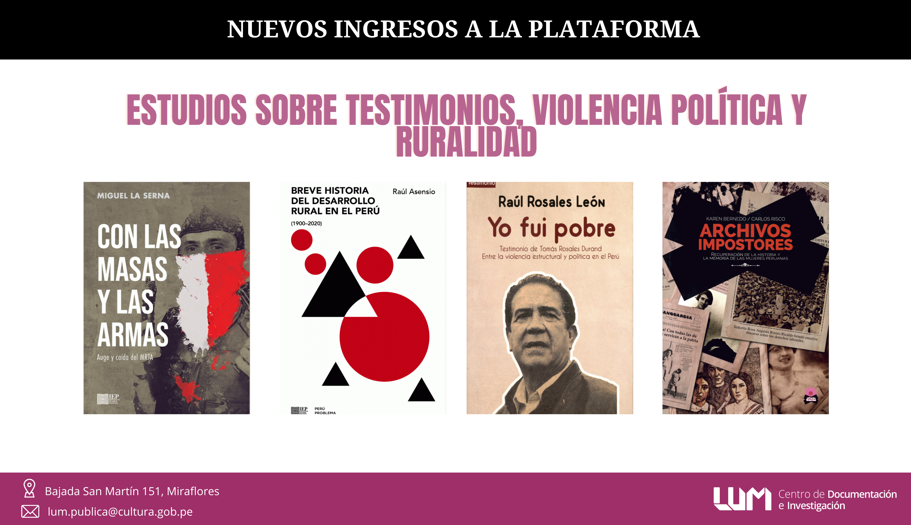 NUEVOS INGRESOS A LA PLATAFORMA